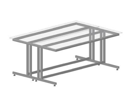 انواع میز دو طرفه C-frame
